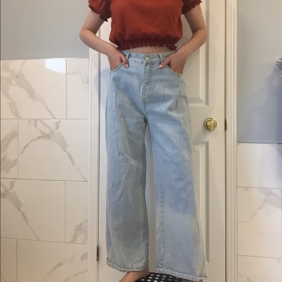 seemham Denim - Seemham | Highrise Light Wash Wide Leg Jeans